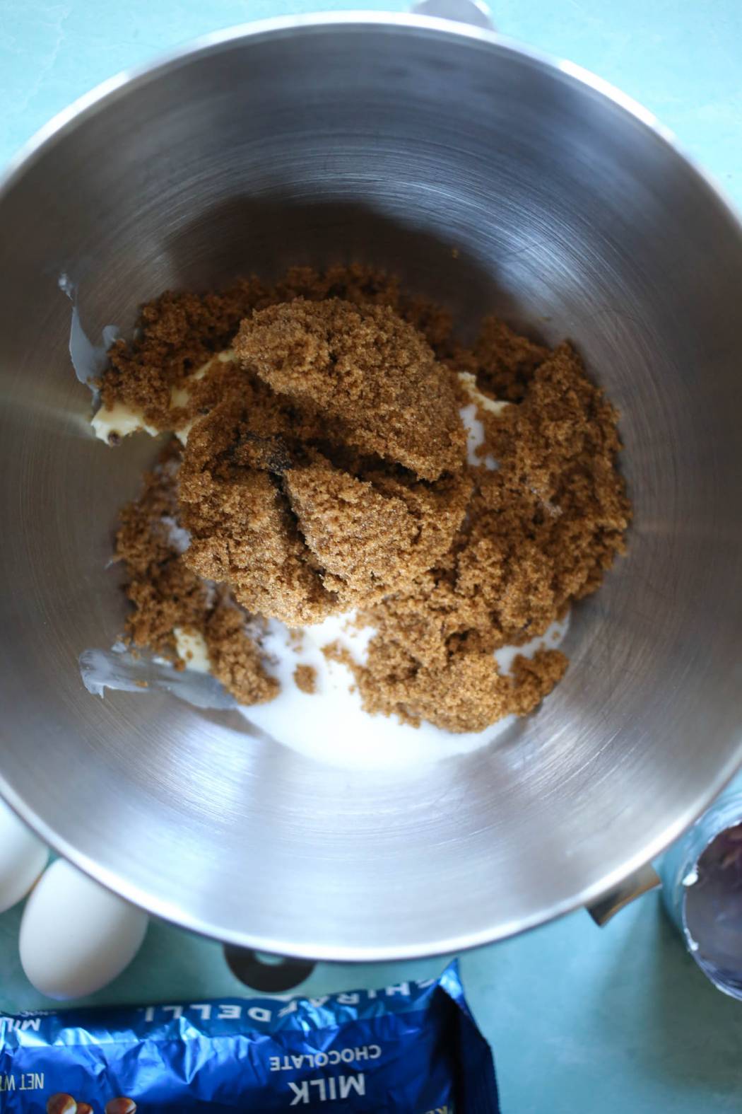 sugars and butter for the ultimate classic chocolate chip cookies from our best bites