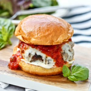 Italian meatball burgers