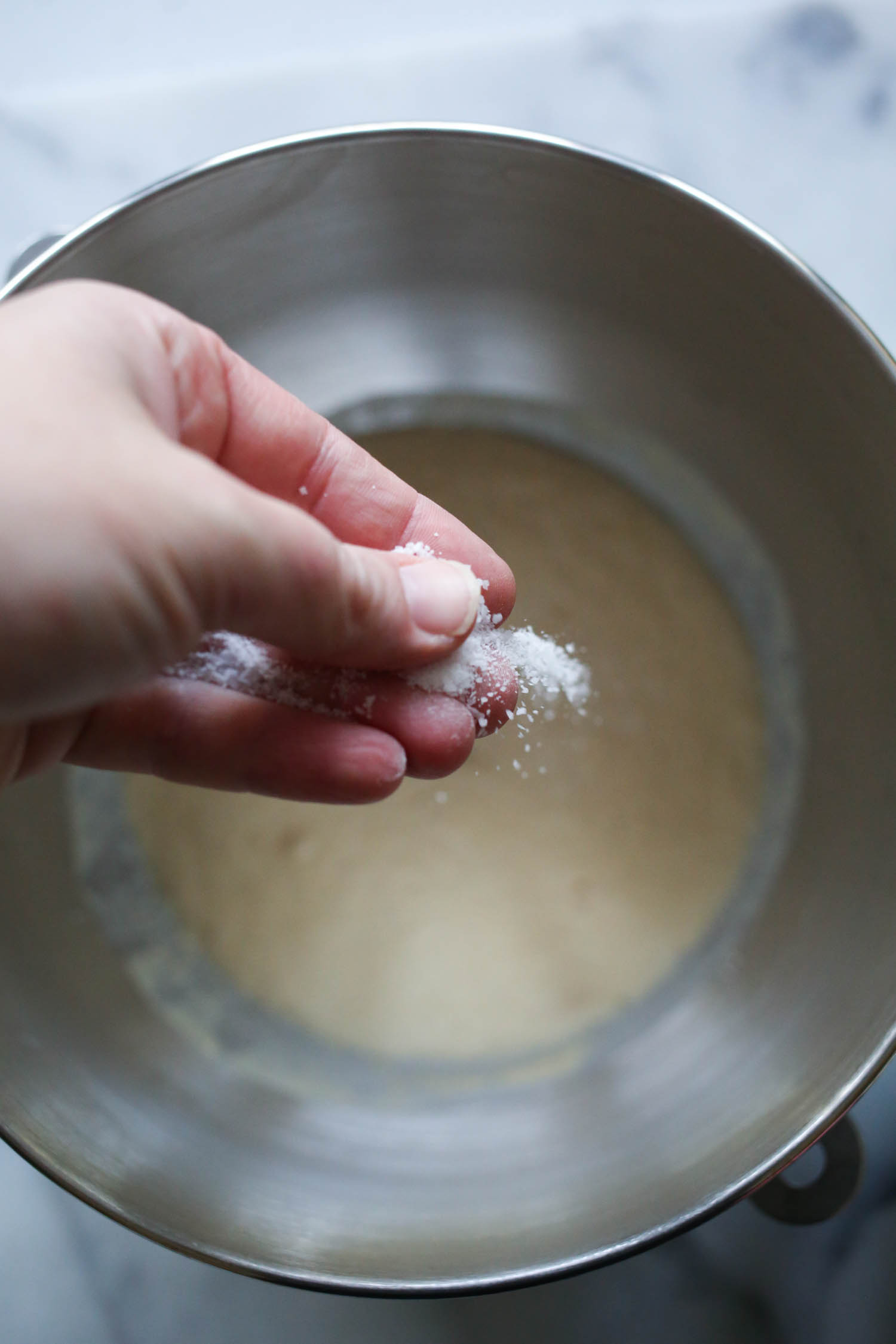 adding salt breadsticks from our best bites