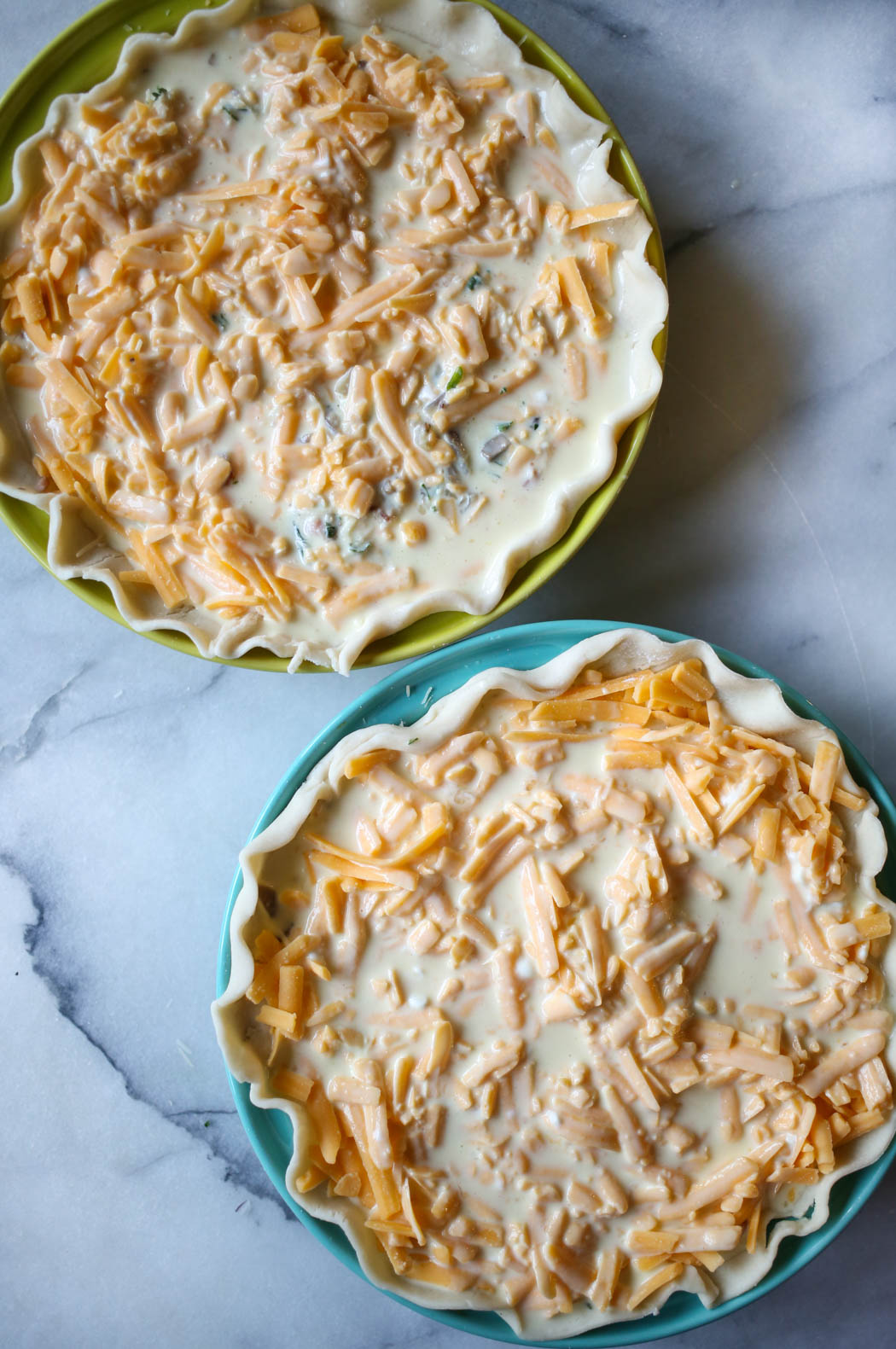 quiches before baking