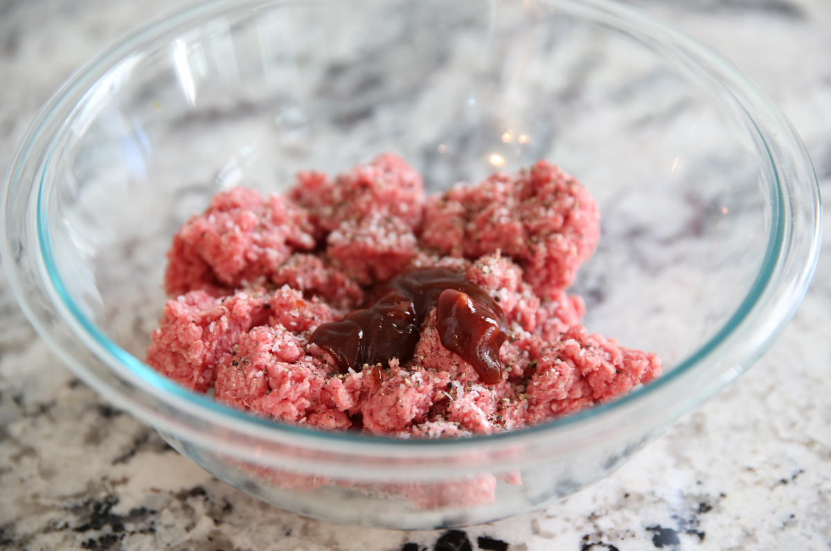 ground beef with bbq sauce
