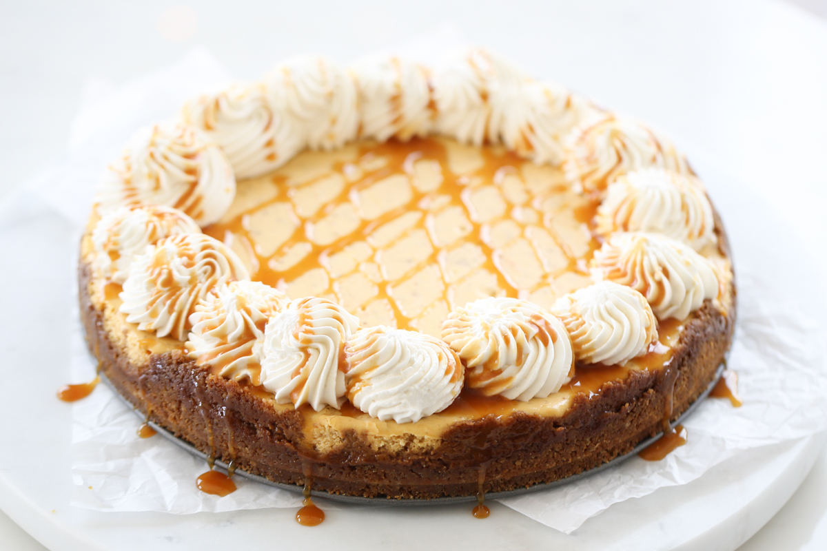 Pumpkin Cheesecake with gingersnap crust