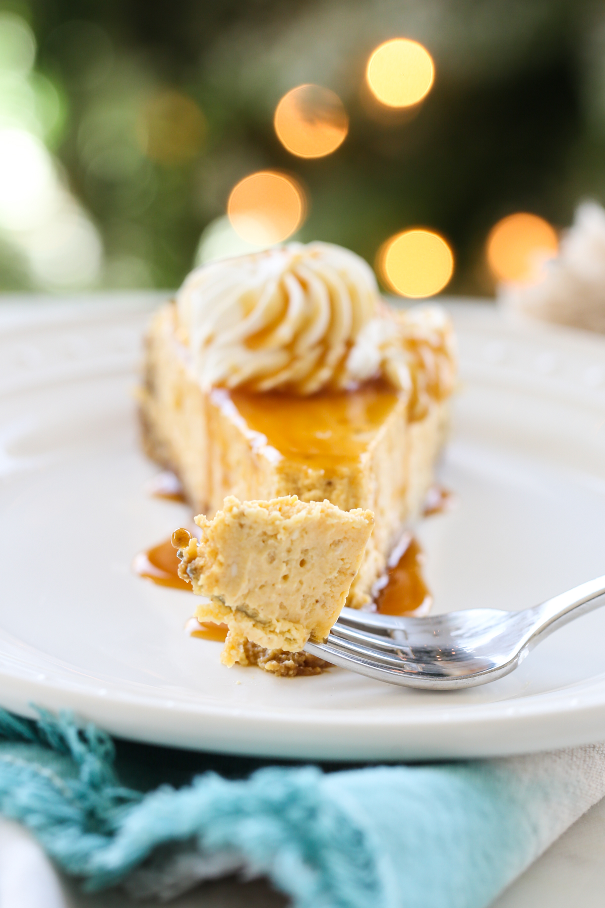 slice of pumpkin cheesecake