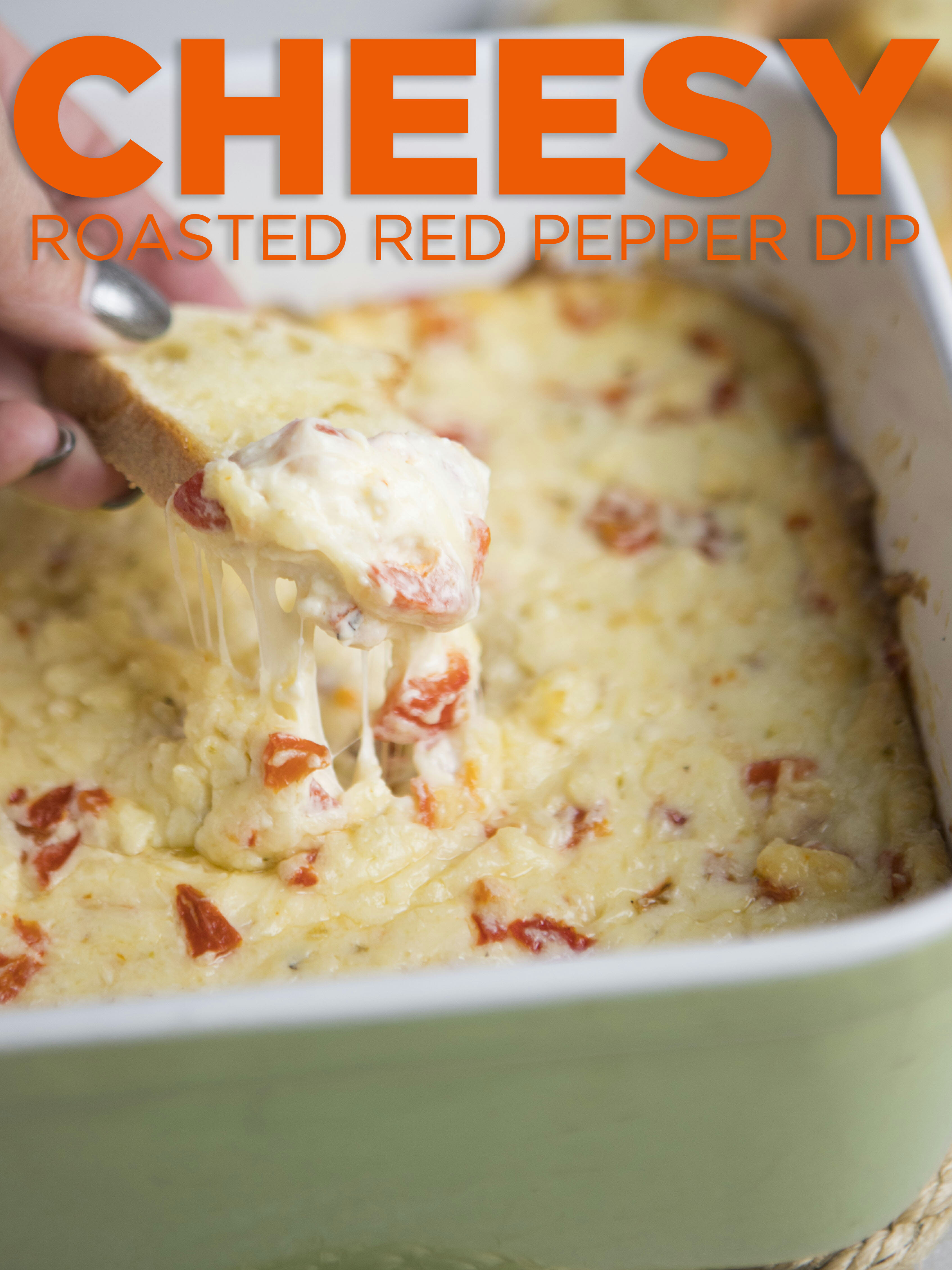 Cheesy Roasted Red Pepper Dip from Our Best Bites