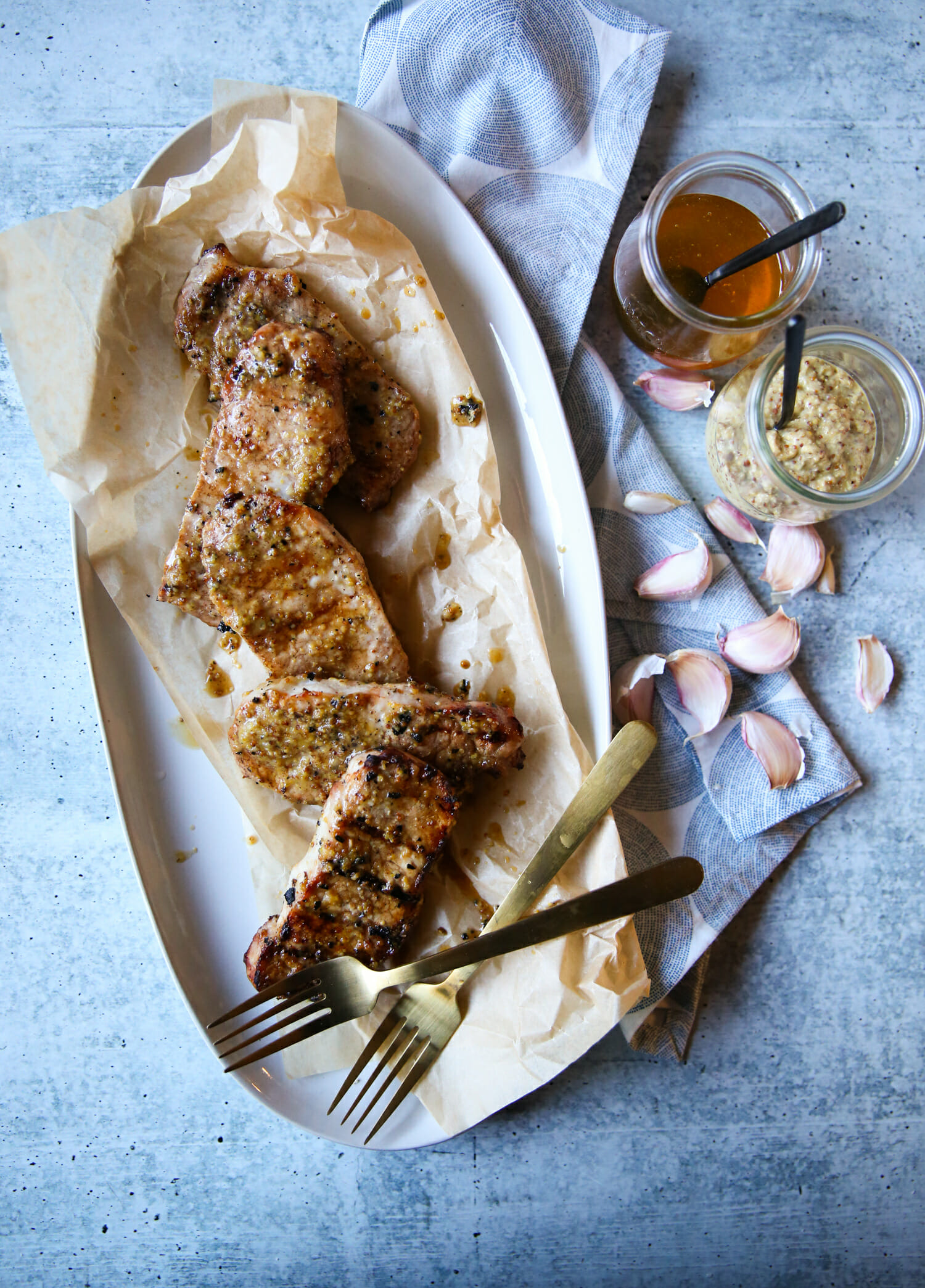 smoky honey mustard pork chops from our best bitees