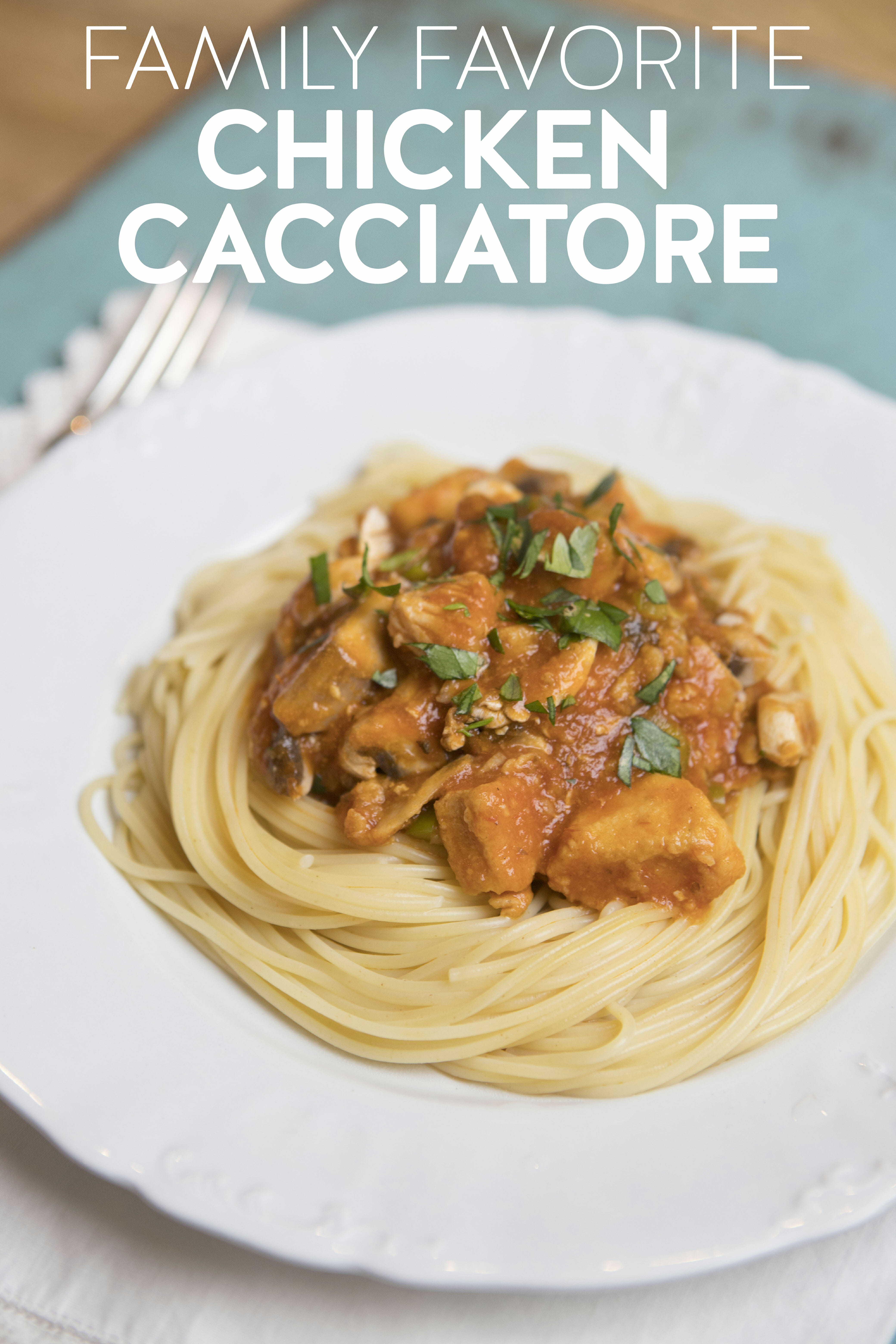 plated chicken cacciatore