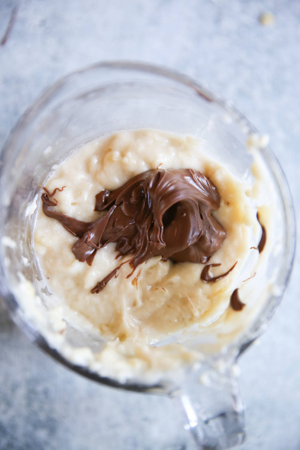 chocolate and banana bread batter