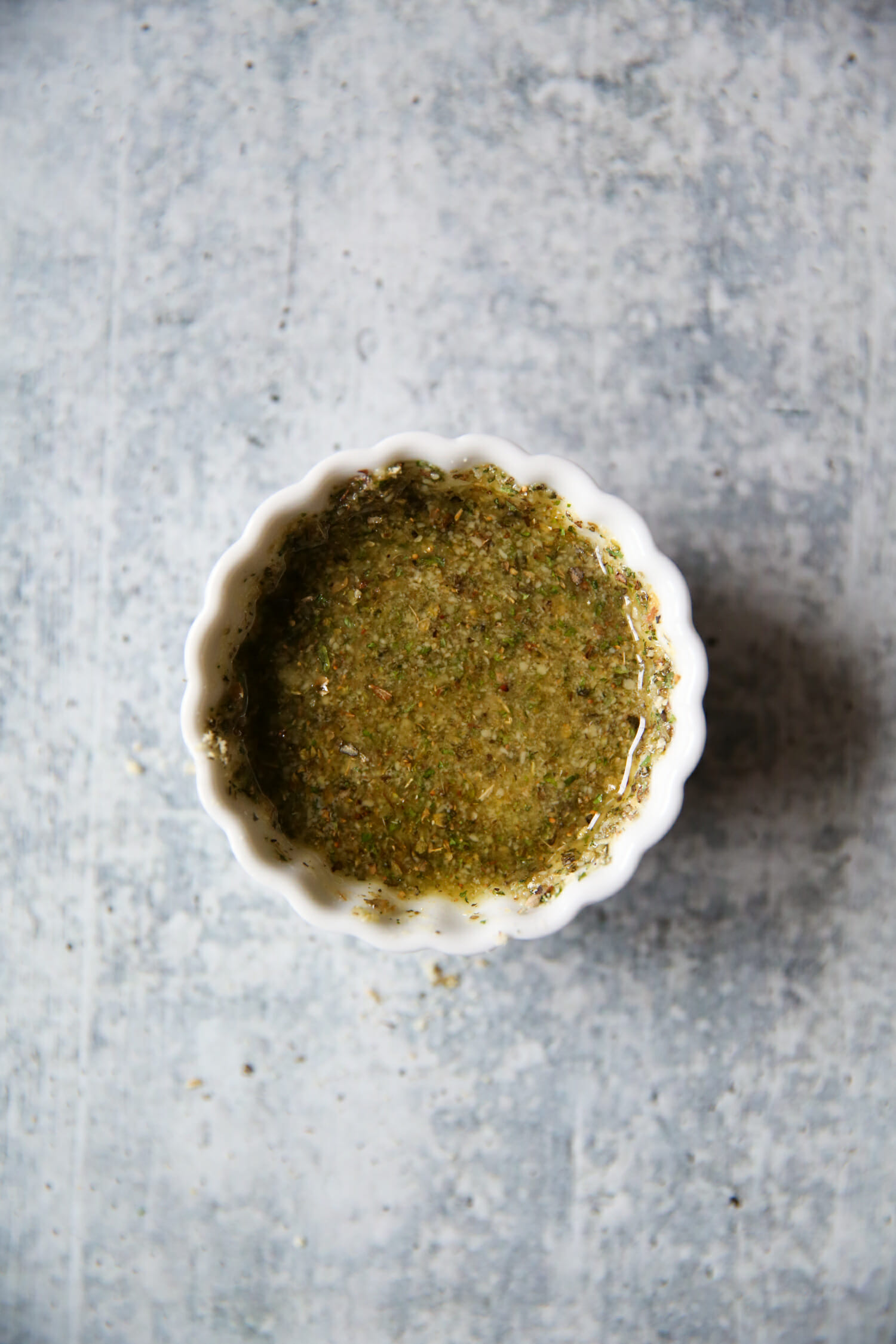 garlic, herbs, and butter for homemade croutons from our best bites