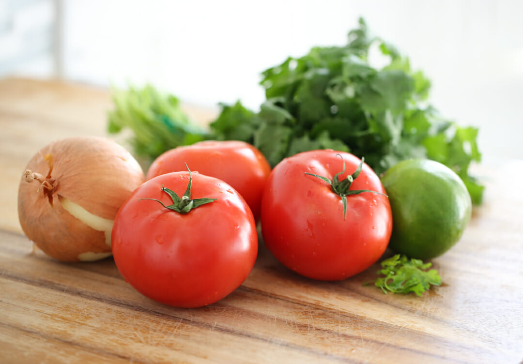 tomato onion lime cilantro