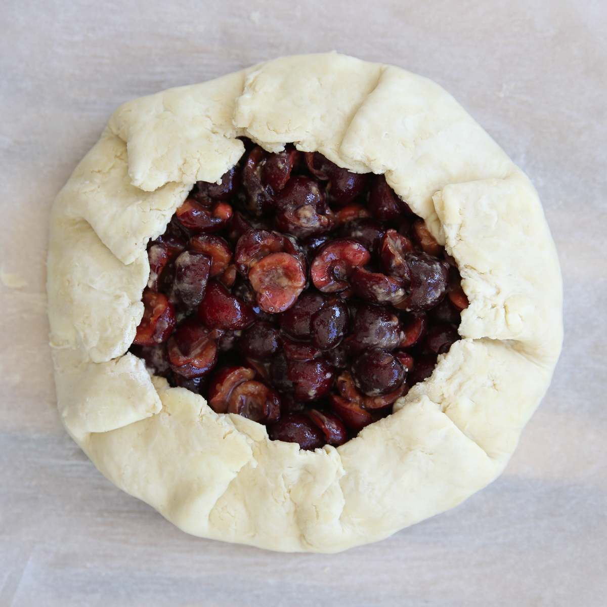 folding up a gallette