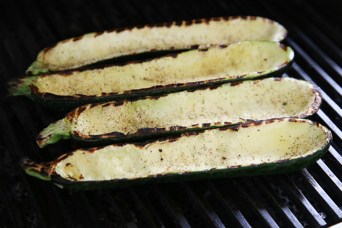 zucchini on a grill