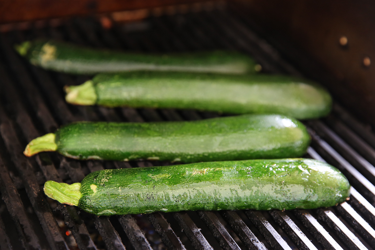 zucchini on a grill