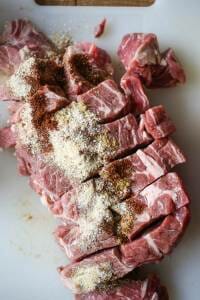 spices on southwestern beef wraps