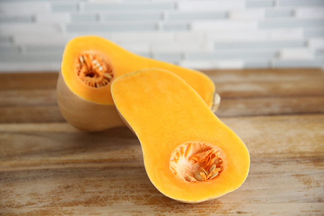 Butternut Squash cut in half
