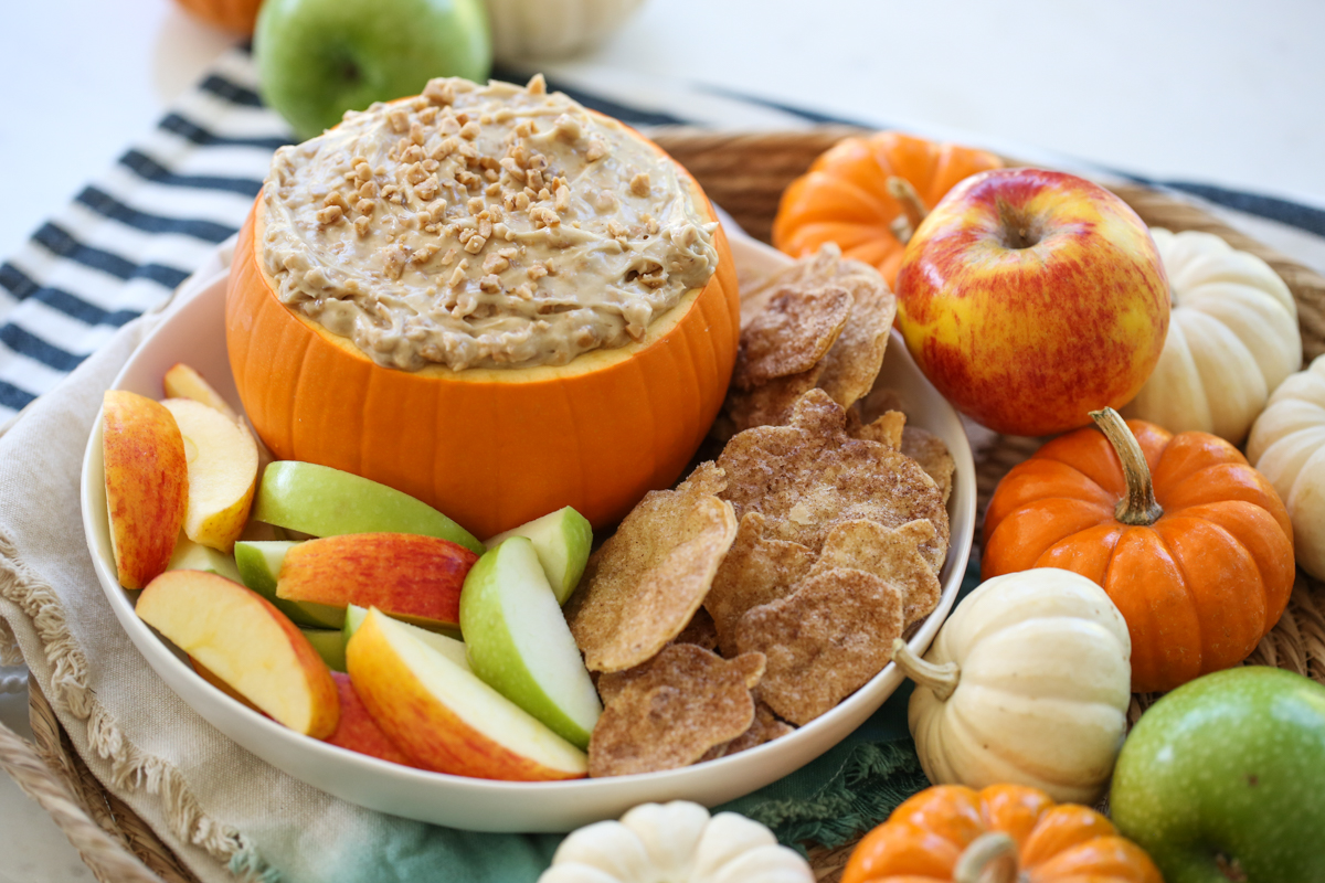 toffee dip in a bowl