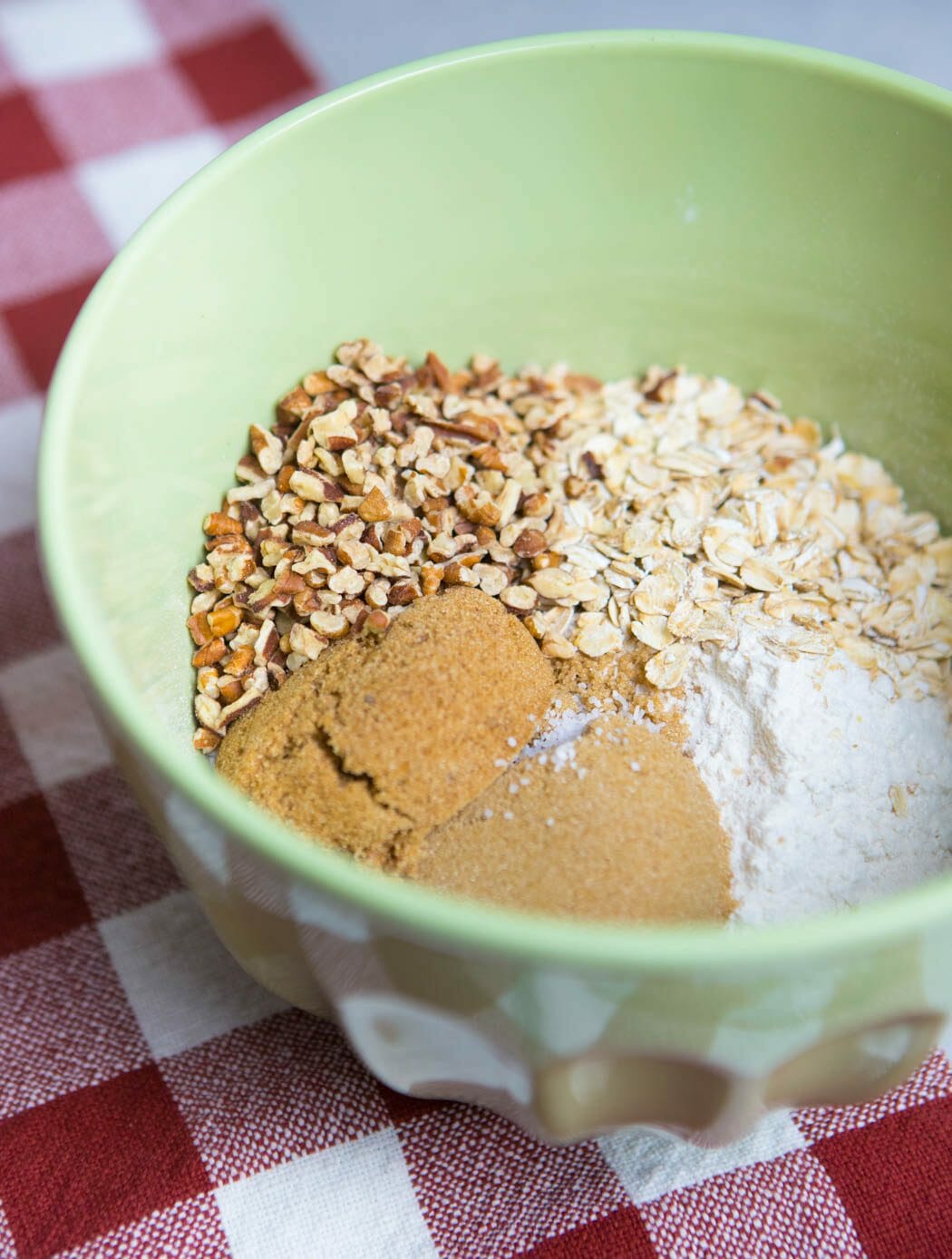 Crumb Topped Apple Pie crust and topping ingredients from Our Best Bites
