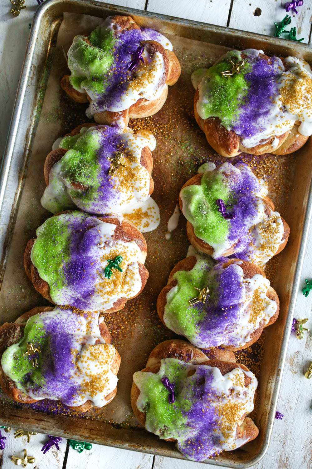 mini mardi gras king cakes