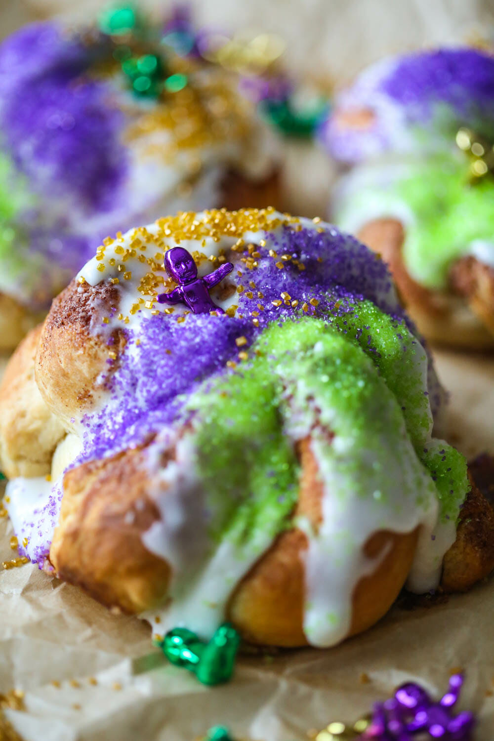 mini mardi gras king cake