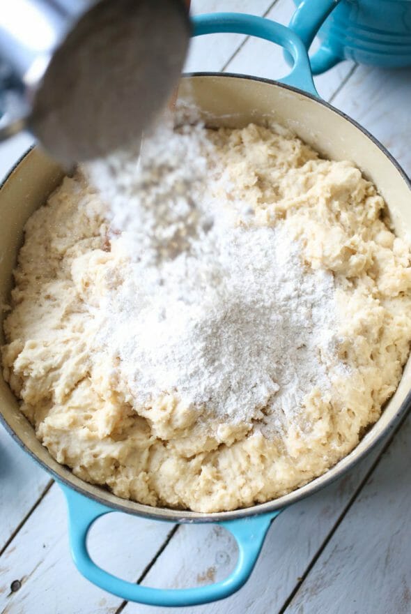 dough and baking powder
