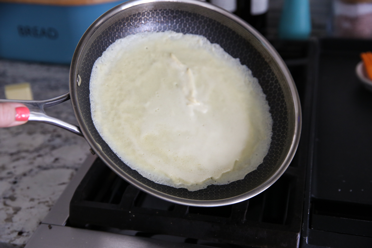 batter in a nonstick skillet