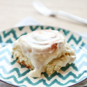 Cinnamon Roll on a plate