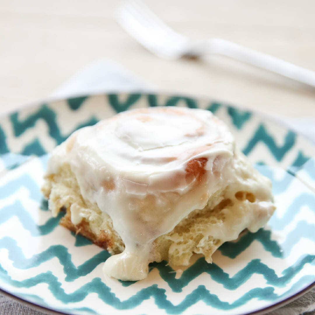 Cinnamon Roll on a plate