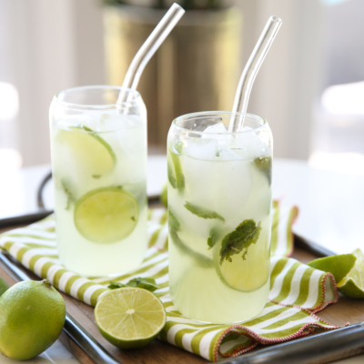 virgin mojitos in glasses