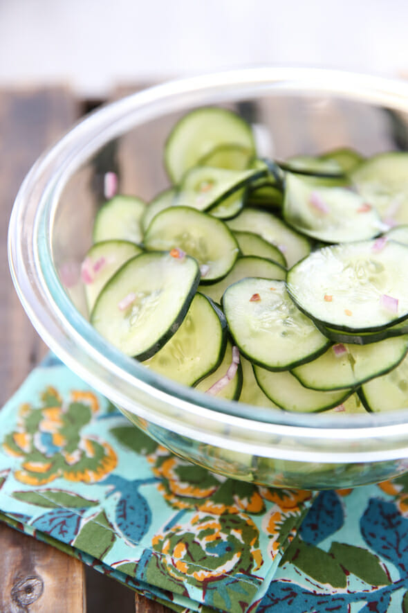 sweet and spicy cucumbers