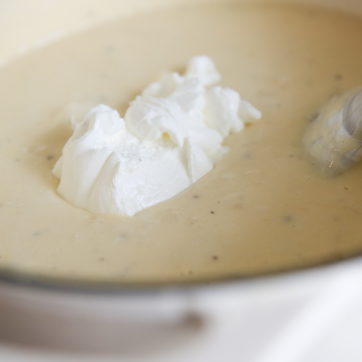 making baked potato soup