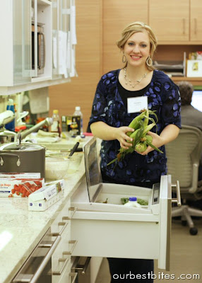 Sara in the test kitchen