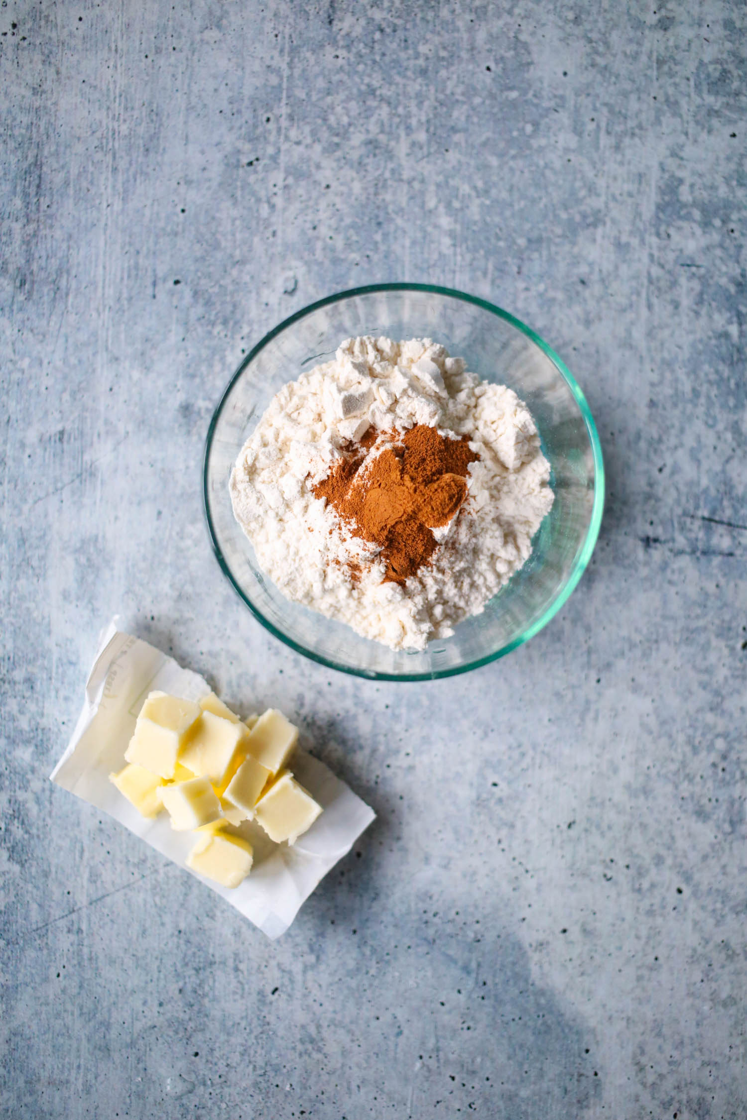ingredients for streusel topped blueberry muffins from our best bites