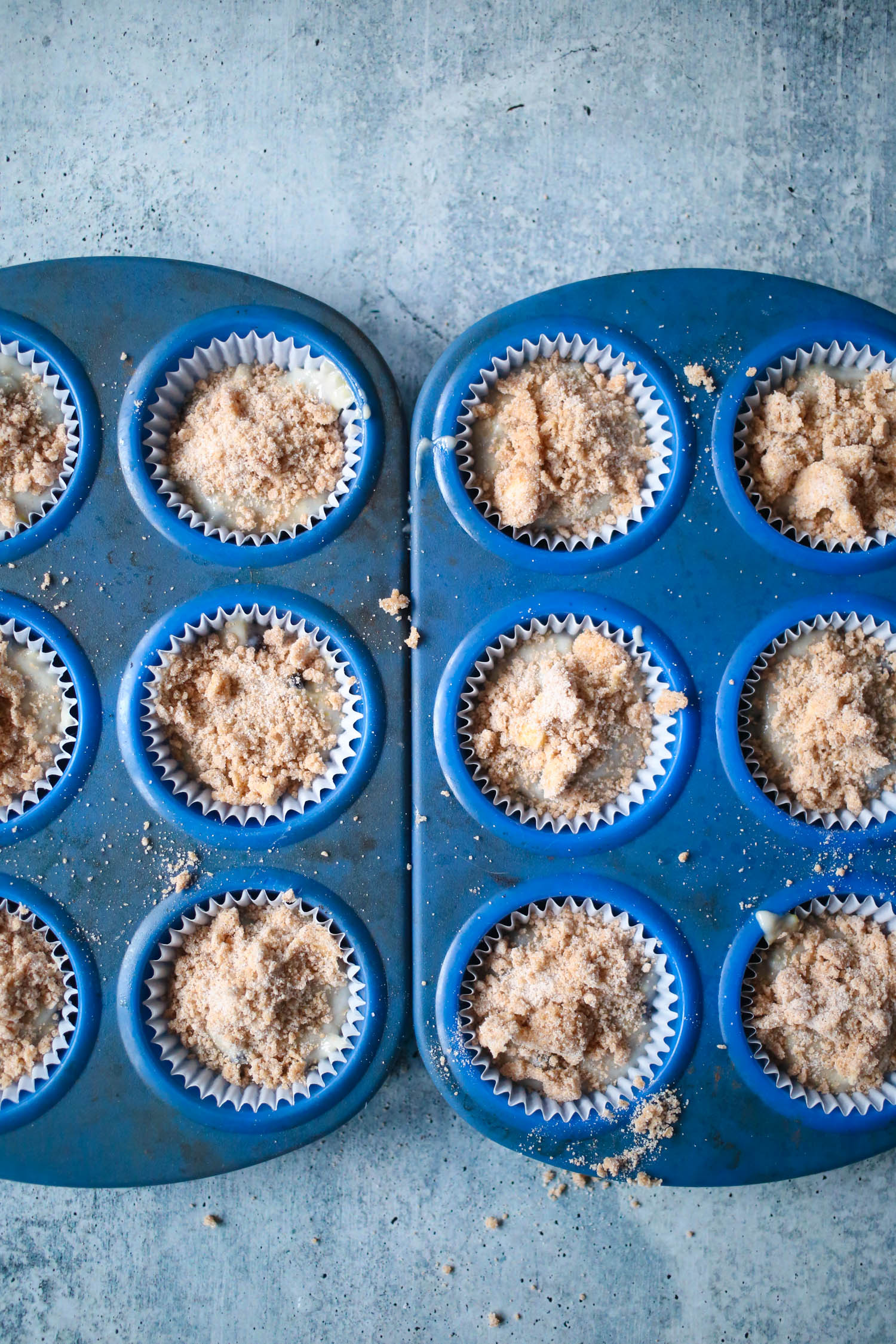 streusel topped blueberry muffins from our best bites