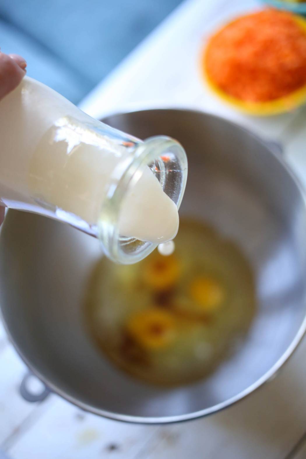 adding buttermilk to carrot cake