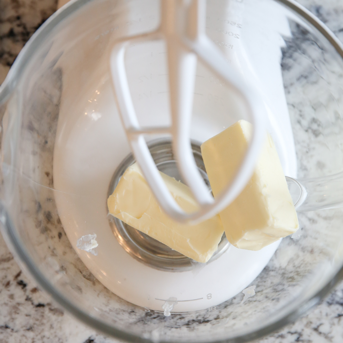 butter in a mixing bowl