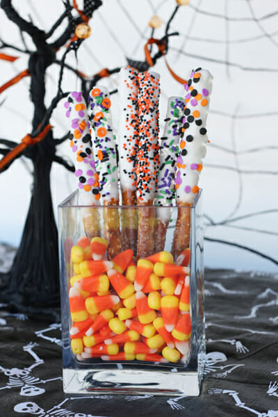 Halloween Pretzel Rods from Our Best Bites