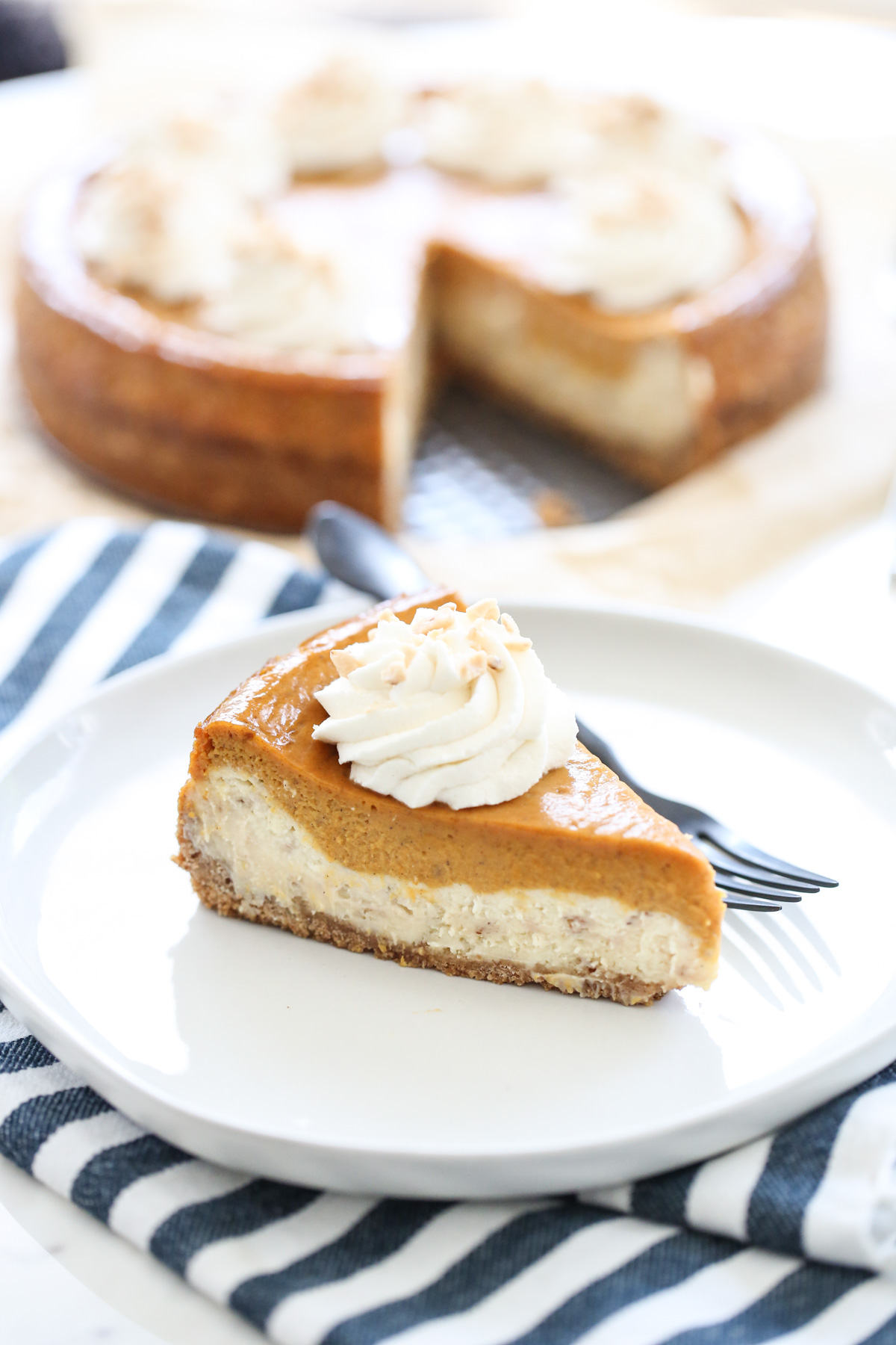 slice of cheesecake on a plate 