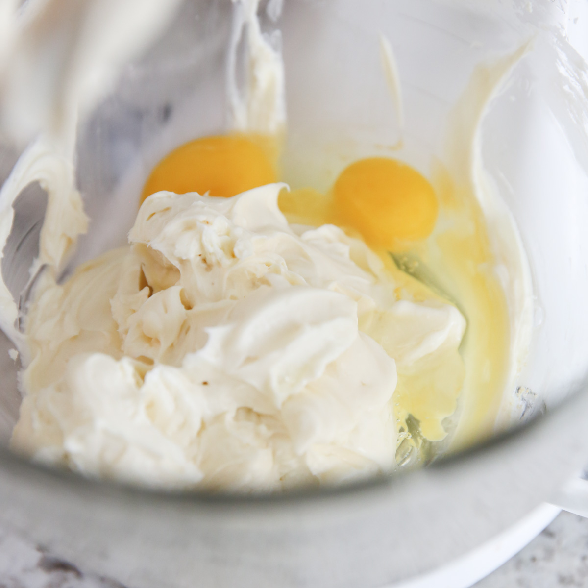cheesecake batter in a bowl