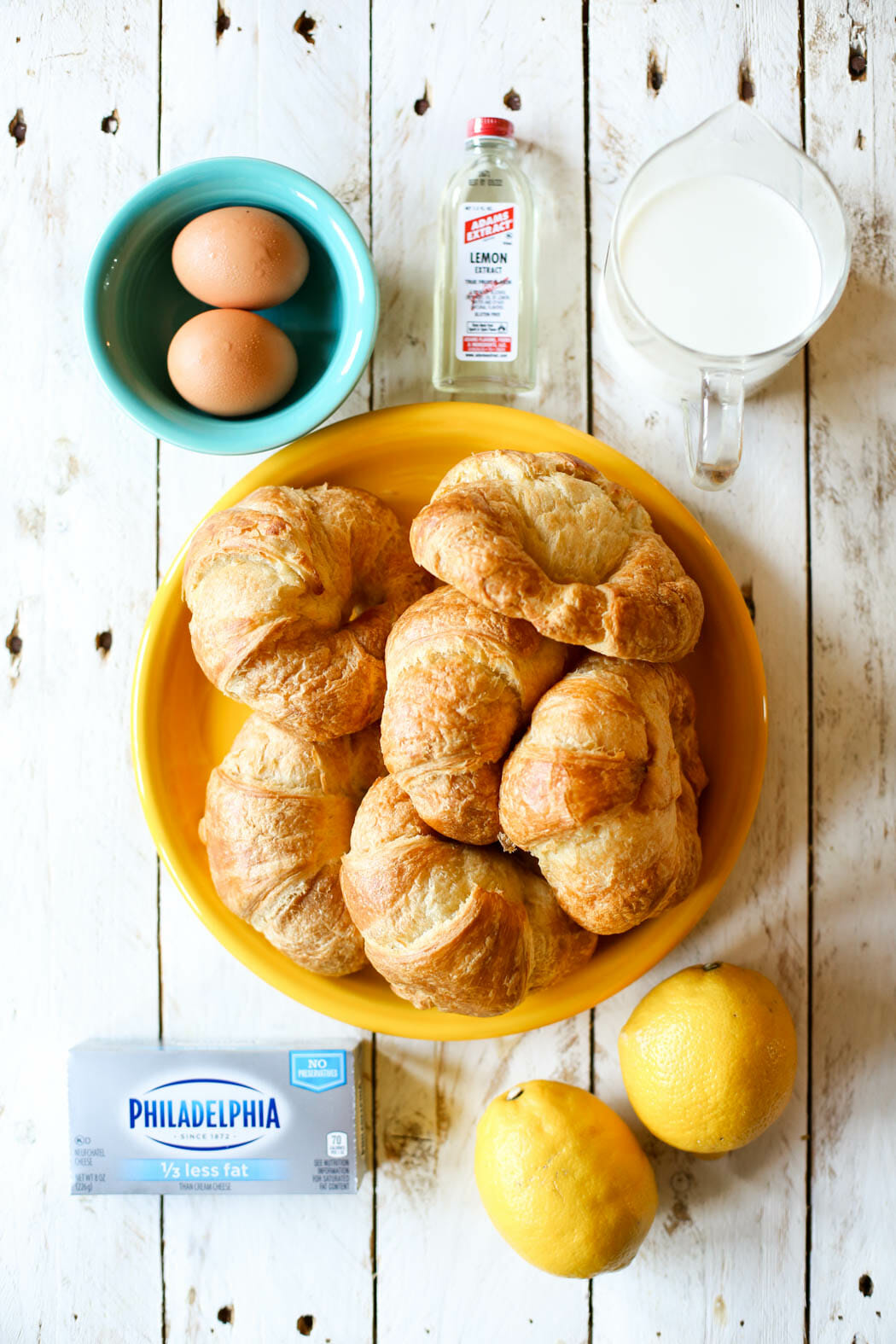 Overnight Cream Cheese Stuffed Lemon French Toast with Strawberries ingredients