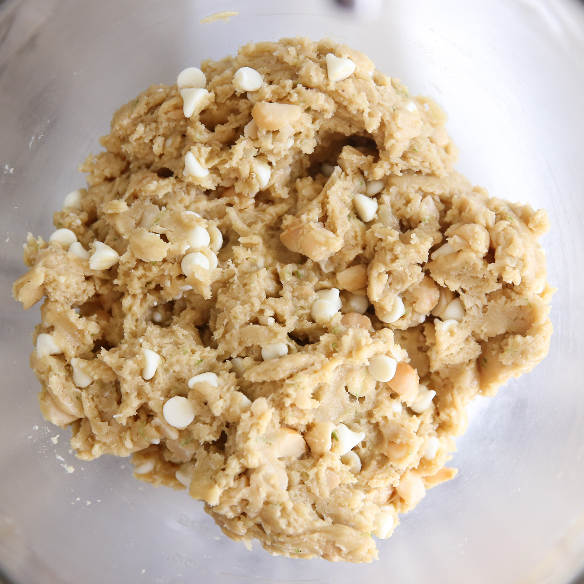 cookie dough in a mixing bowl