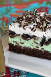 Mint Chip Ice Cream Brownie Squares by Our Best Bites