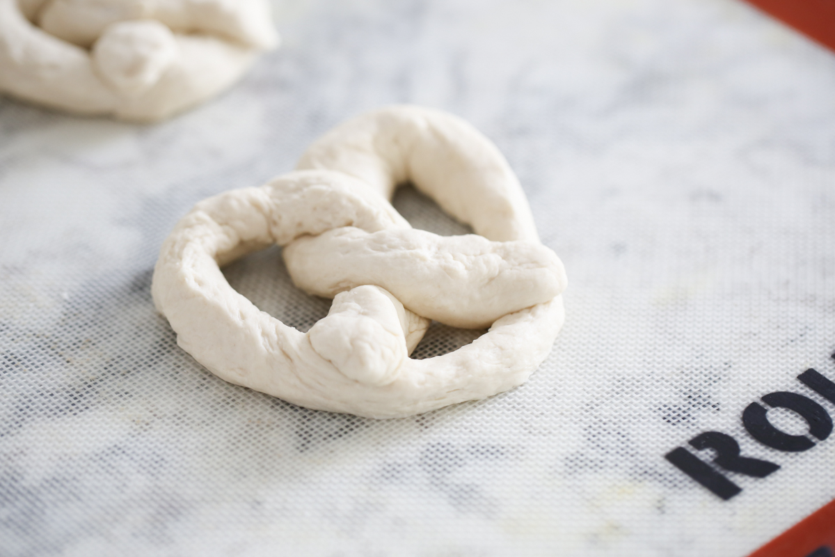 soft pretzel dough rising