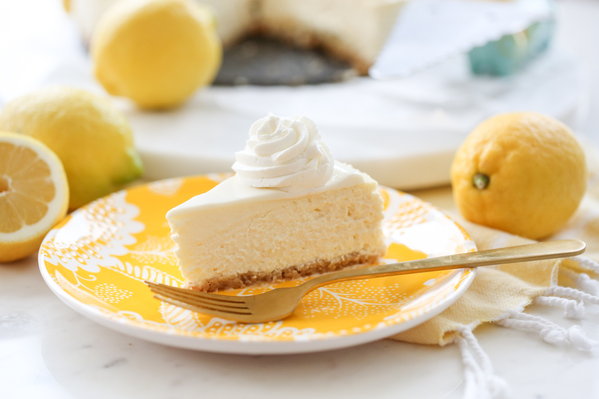 Sliced Lemon Cheesecake