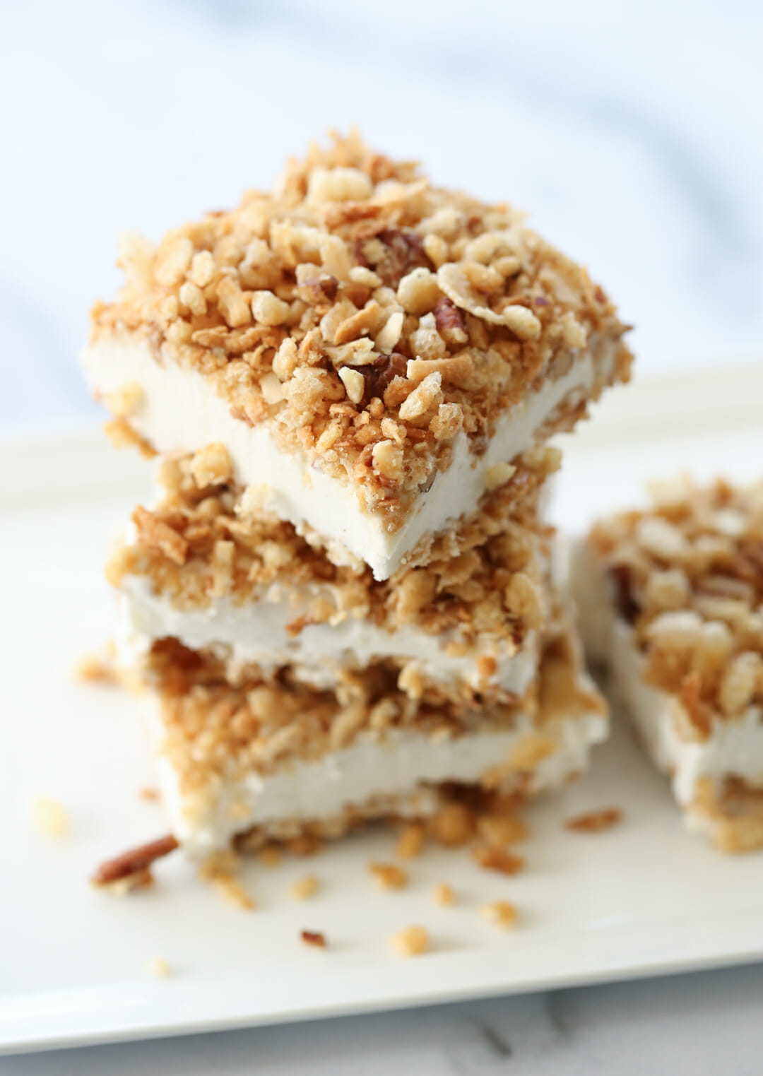 Stacked Fried Ice Cream Bars