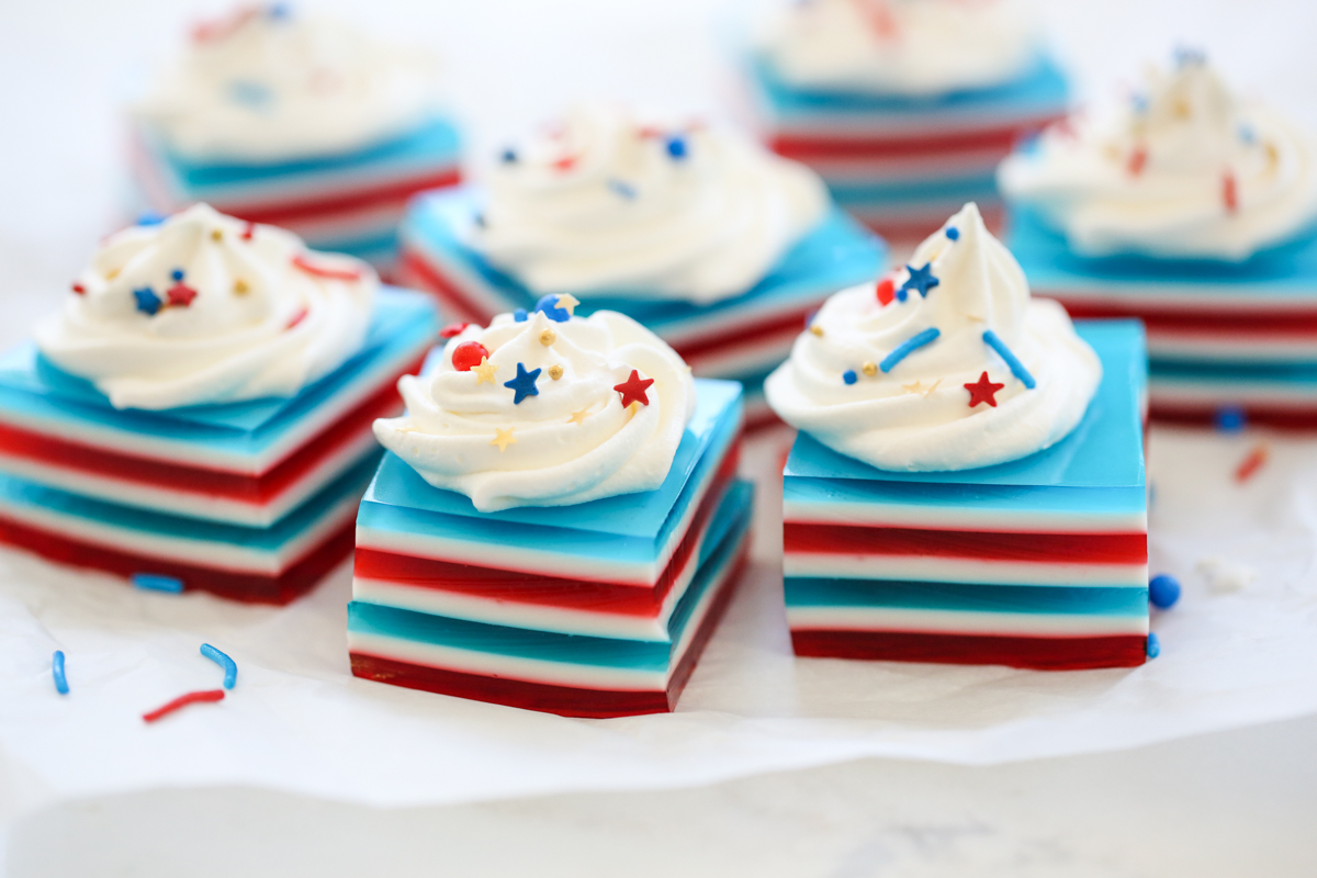 layered patriotic jello
