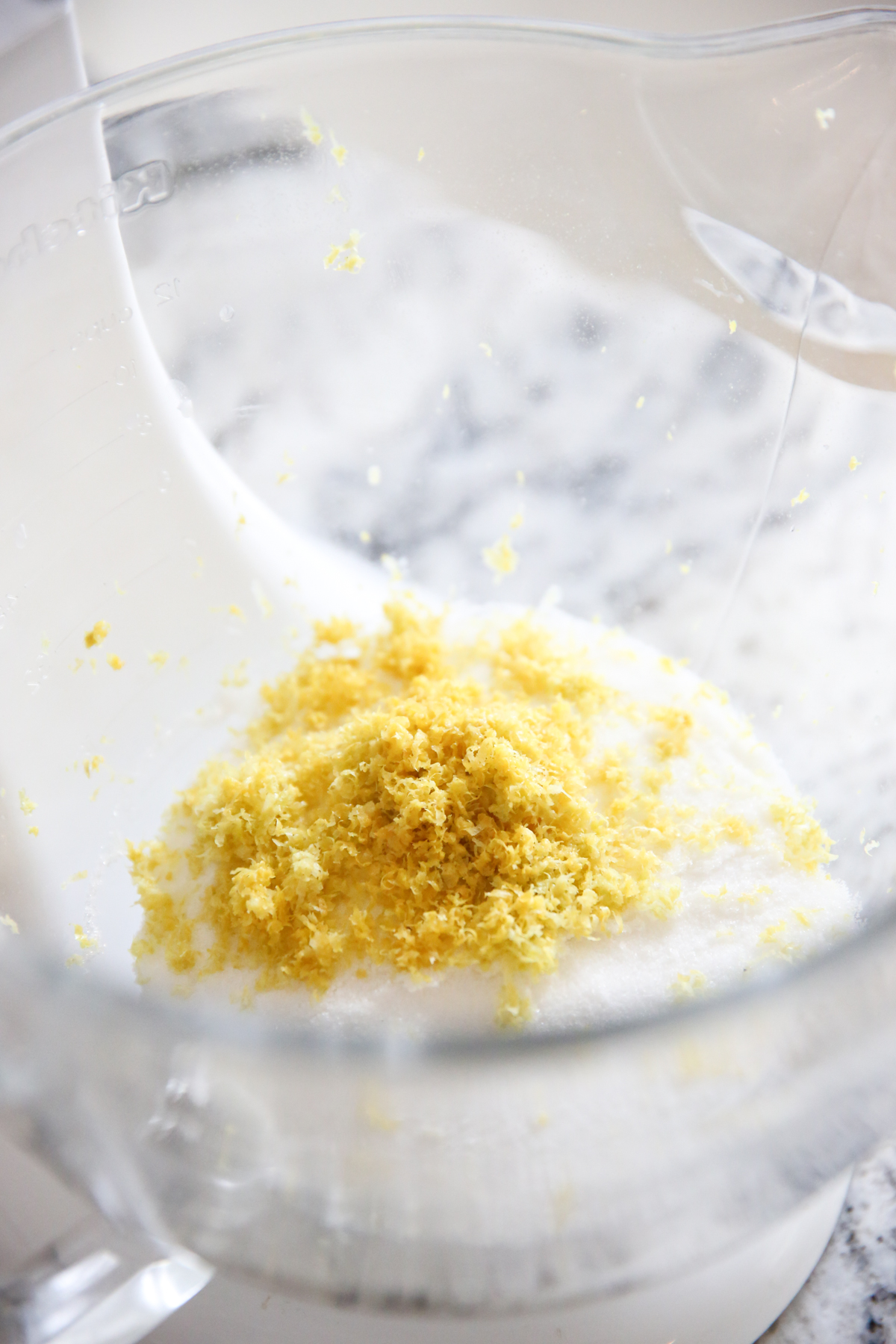 lemon zest with sugar