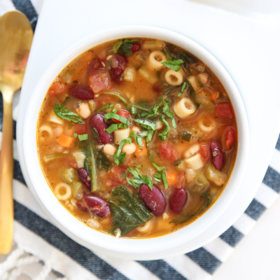 Minestrone Soup in a bowl