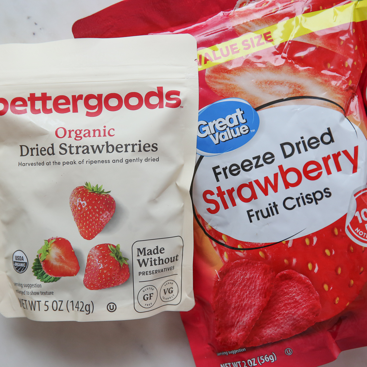 bag of dried and freeze dried berries