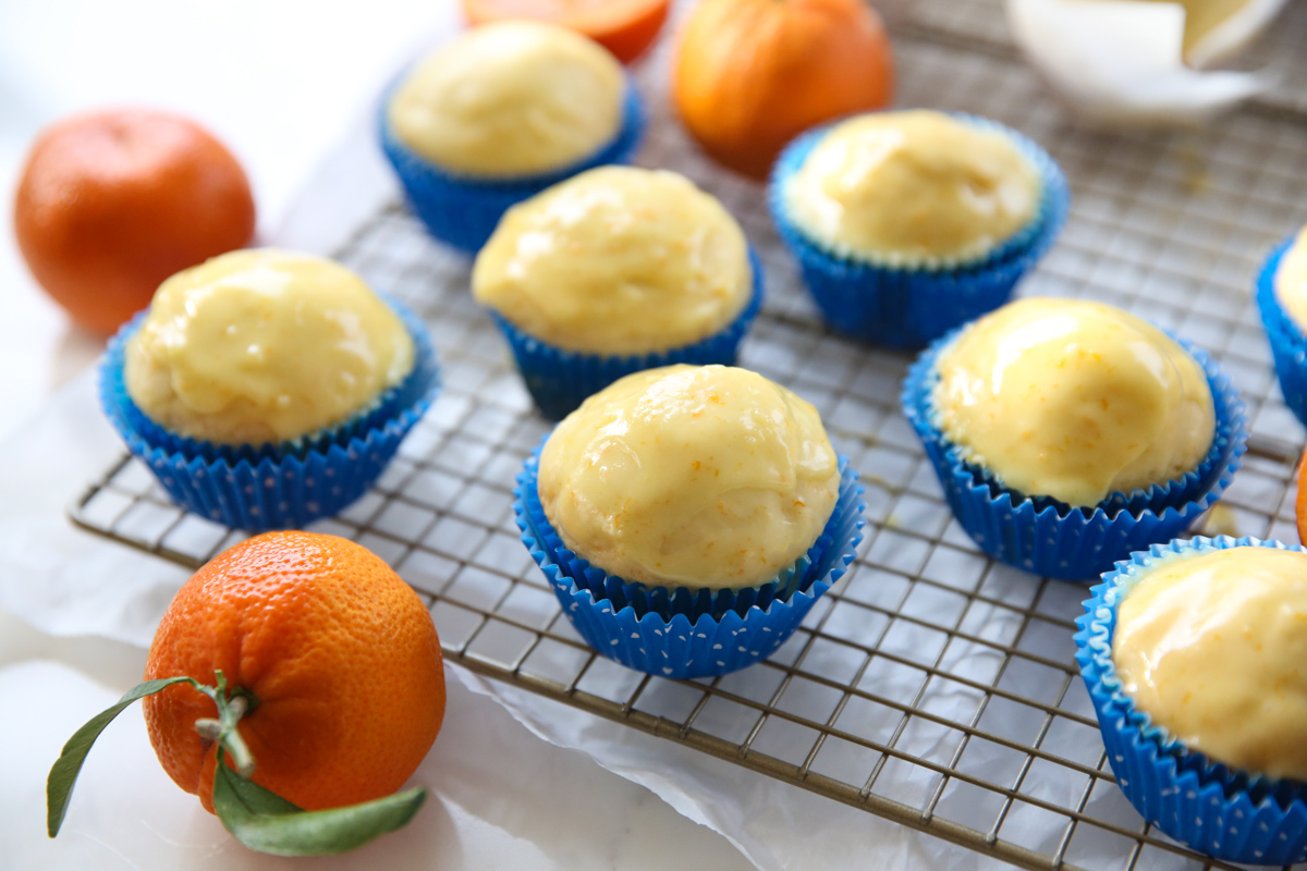 Orange buttermilk glazed muffins