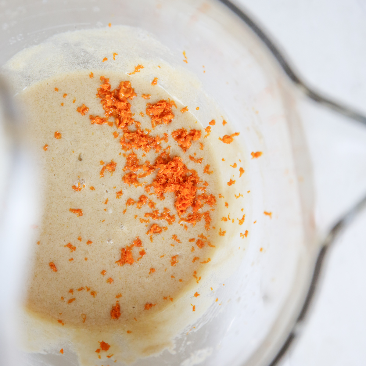 fresh zest in donut muffin batter