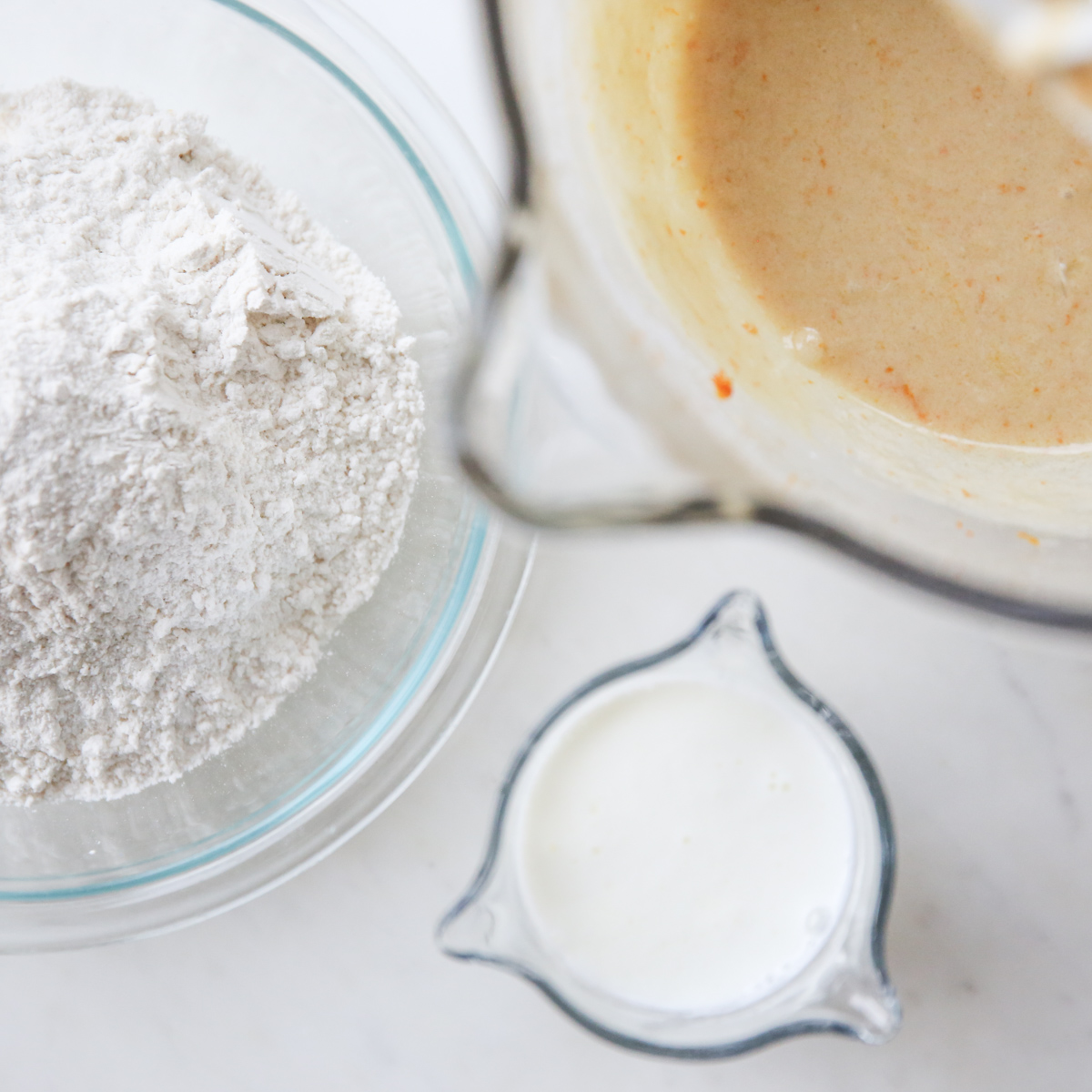 baking ingredients for orange buttermilk donuts